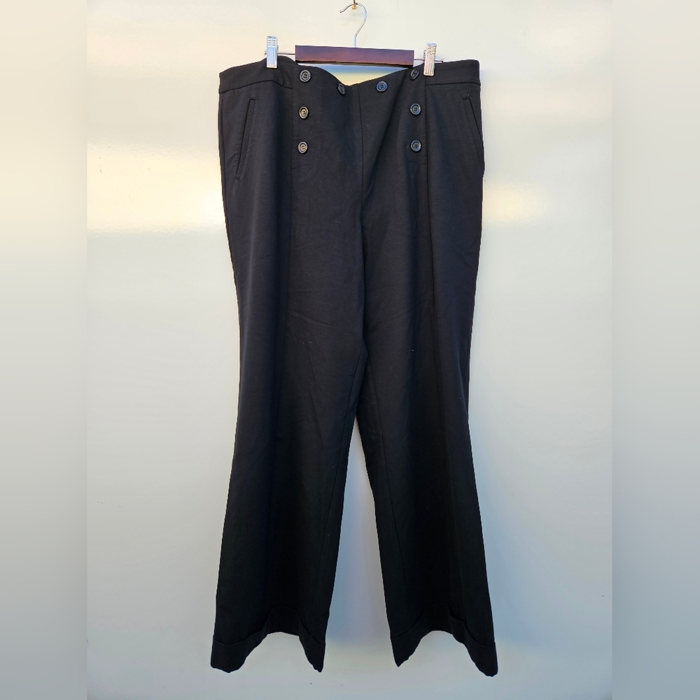 INC International Concepts Women's Double-Button Black Dress Pants